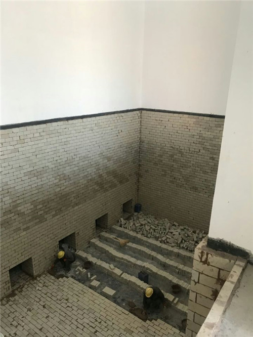 耐酸标磚電廠施工現場